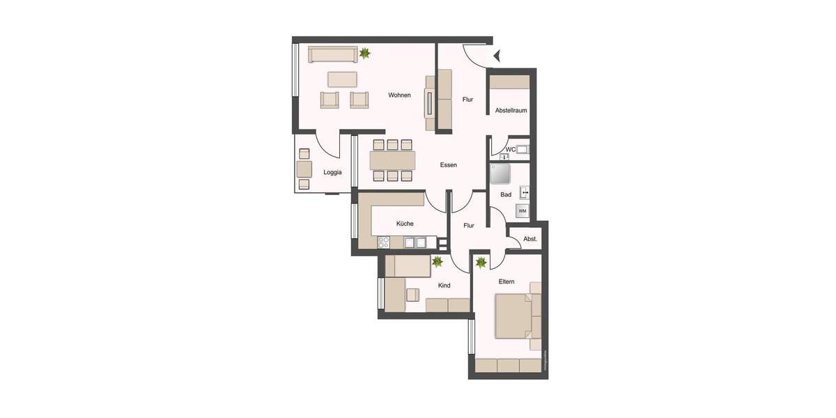 Etagenwohnung Bietigheim-Bissingen Bietigheim - 3 Zimmer, 90 m&sup2;, 269.000&euro; | Angebot:25746166