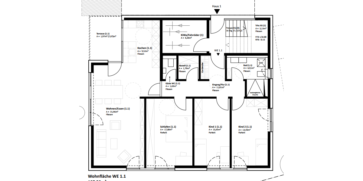 Etagenwohnung Neckarsulm - 4.5 Zimmer, 108 m&sup2;, 1.467&euro; | Angebot:23153342