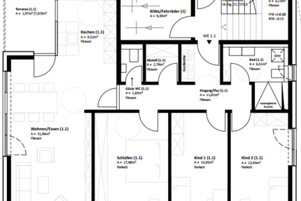 Wohnung Neckarsulm - 4.5 Zimmer, 108 m&sup2;, 1.467&euro; | Angebot:23153342