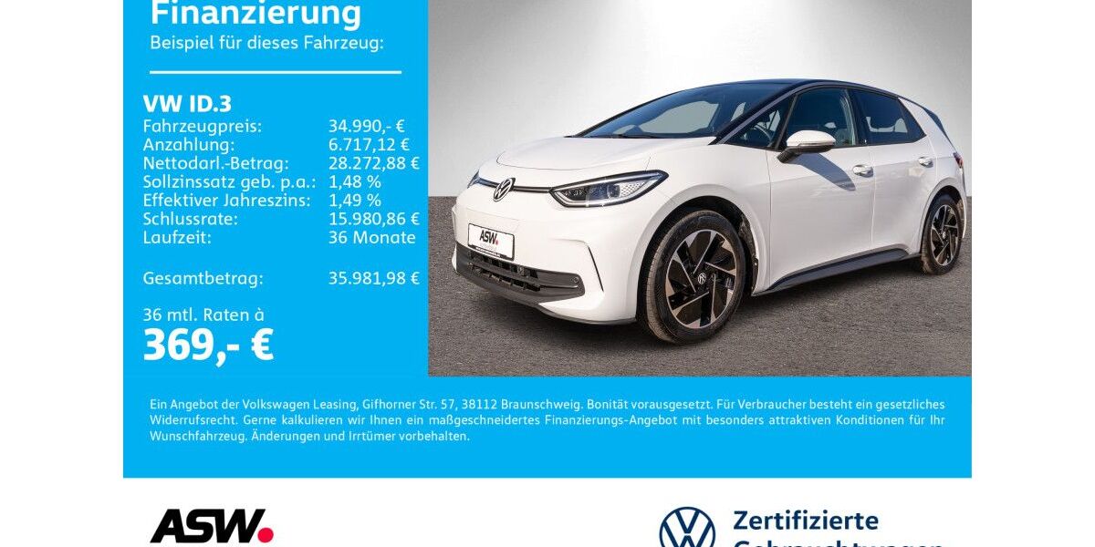 VW ID.3 29.999 km 34.990 &euro; Neckarsulm 74172