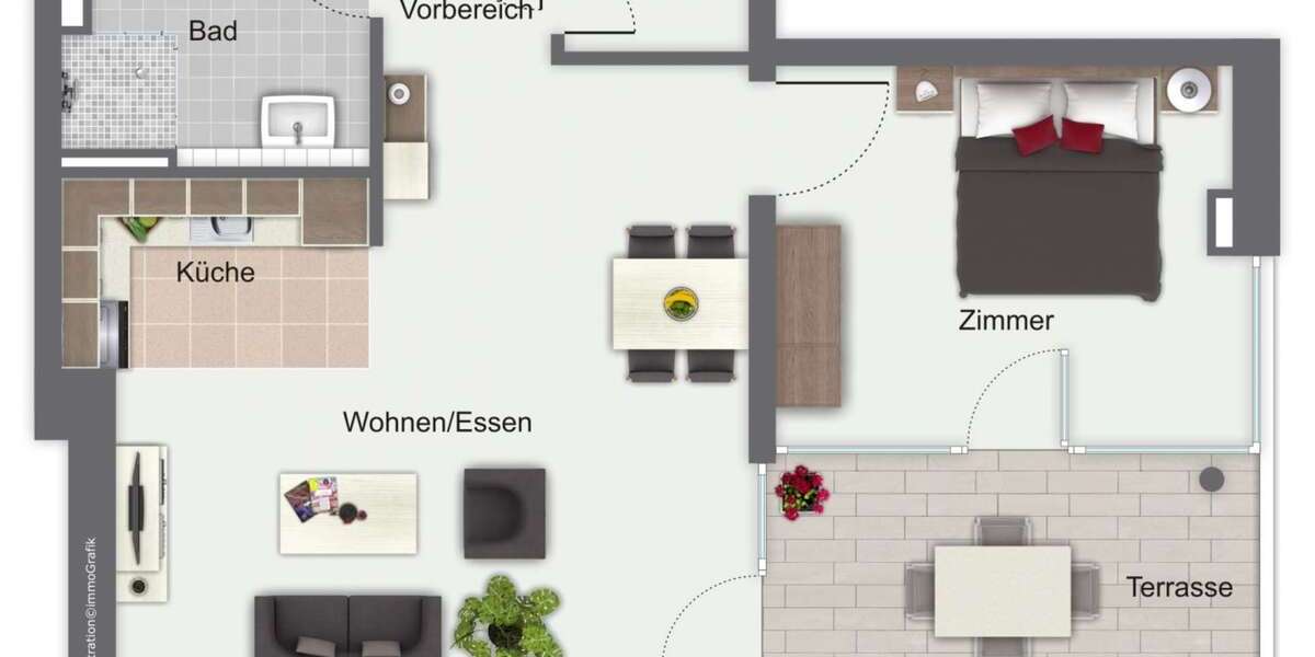 Etagenwohnung Heilbronn - 2 Zimmer, 58 m&sup2;, 830&euro; | Angebot:27230091