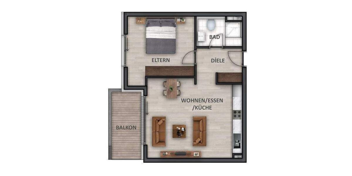 Etagenwohnung Heilbronn / Neckargartach Neckargartach - 2 Zimmer, 55 m&sup2;, 329.900&euro; | Angebot:25692055