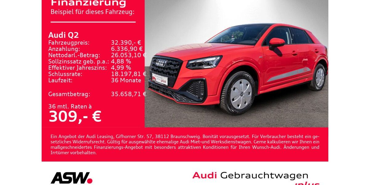 Audi Q2 2.990 km 32.390 &euro; Heilbronn 74074