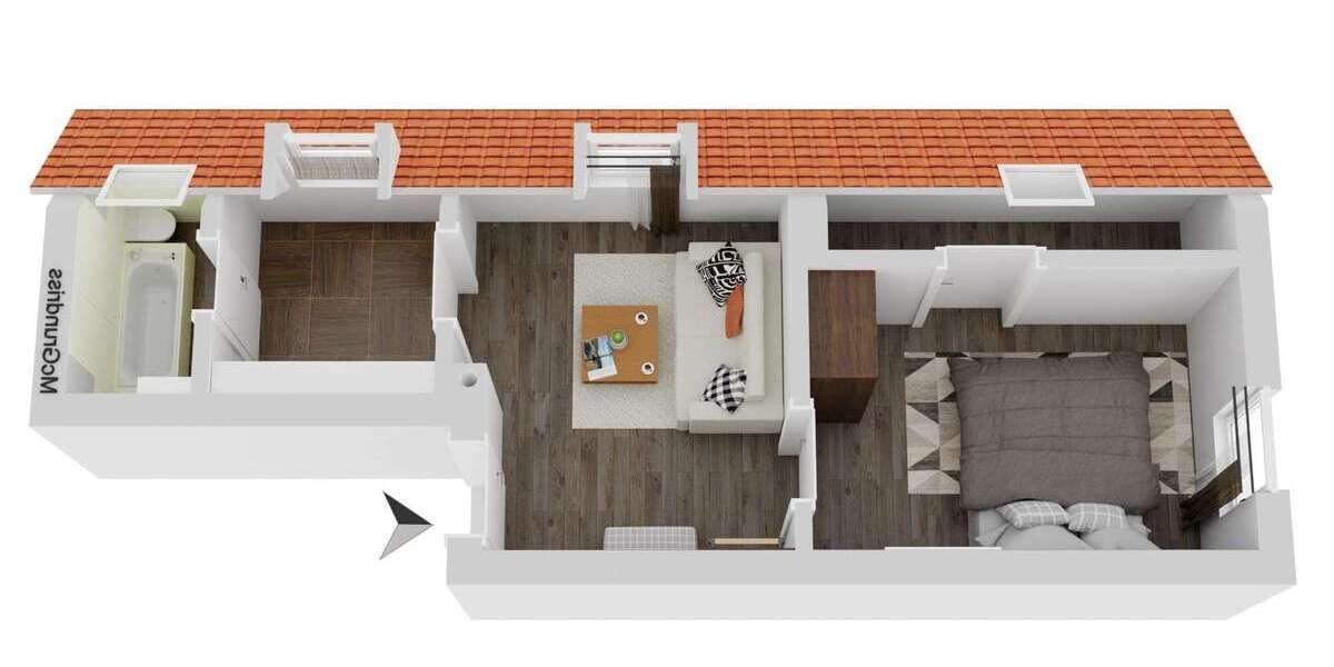 Etagenwohnung Wiesloch - 2.5 Zimmer, 40 m&sup2;, 650&euro; | Angebot:26630720