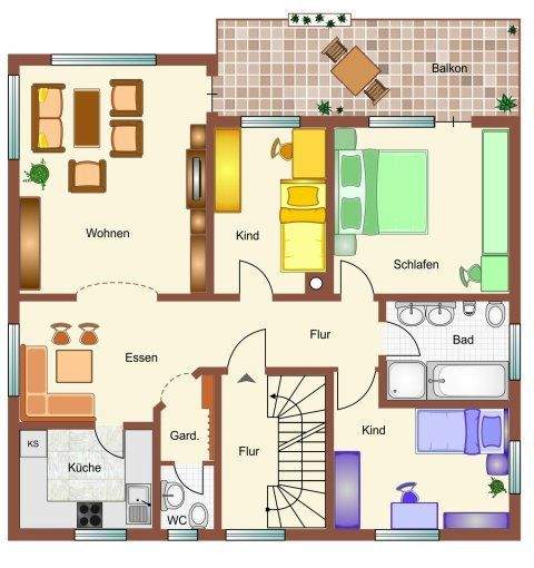 Etagenwohnung Mühlhausen Rettigheim - 4 Zimmer, 112 m&sup2;, 359.000&euro; | Angebot:25661067