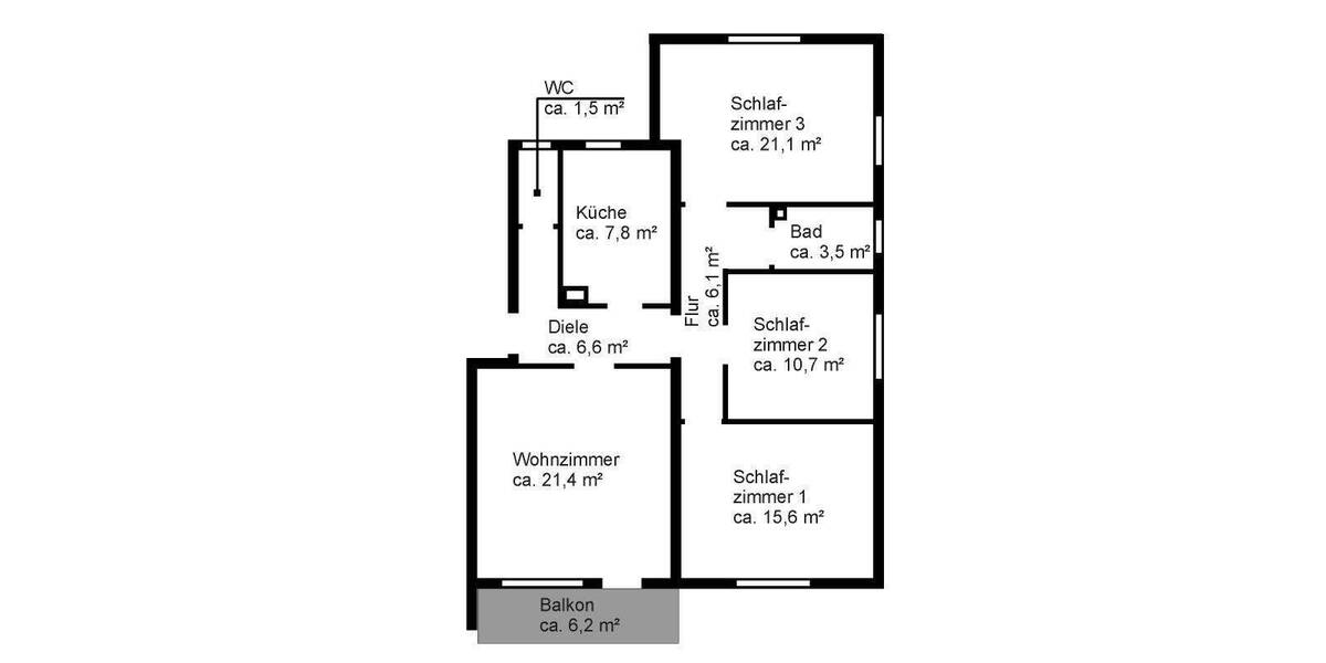 Etagenwohnung Heilbronn Kernstadt - 4 Zimmer, 95 m&sup2;, 339.000&euro; | Angebot:25778767