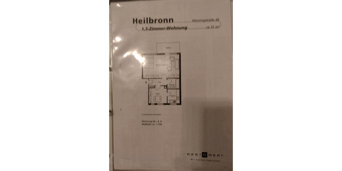 Etagenwohnung Heilbronn Kernstadt - 1.5 Zimmer, 51 m&sup2;, 170.000&euro; | Angebot:25760812