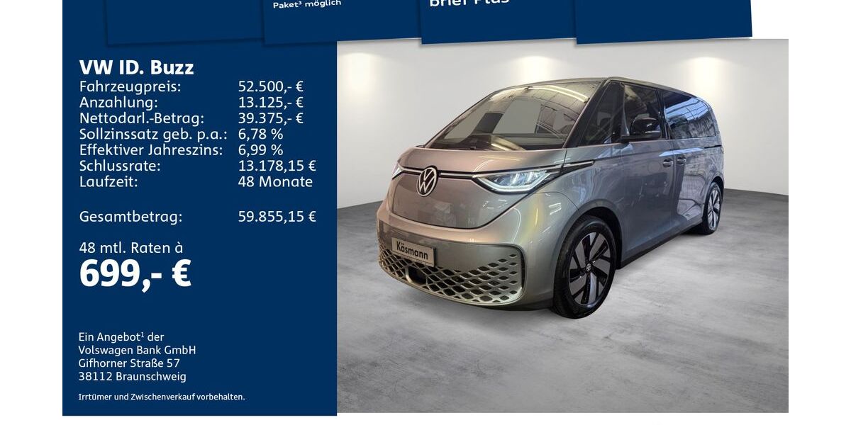 VW ID. Buzz 7.735 km 52.500 &euro; Mosbach 74821