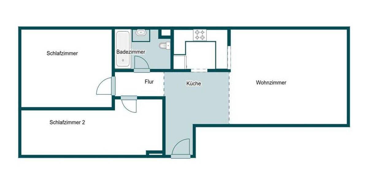 Etagenwohnung Leimen - 3 Zimmer, 62 m&sup2;, 199.900&euro; | Angebot:26037436