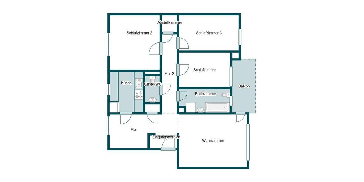 Etagenwohnung Mosbach Neckarelz - 4 Zimmer, 84 m&sup2;, 199.000&euro; | Angebot:26788793