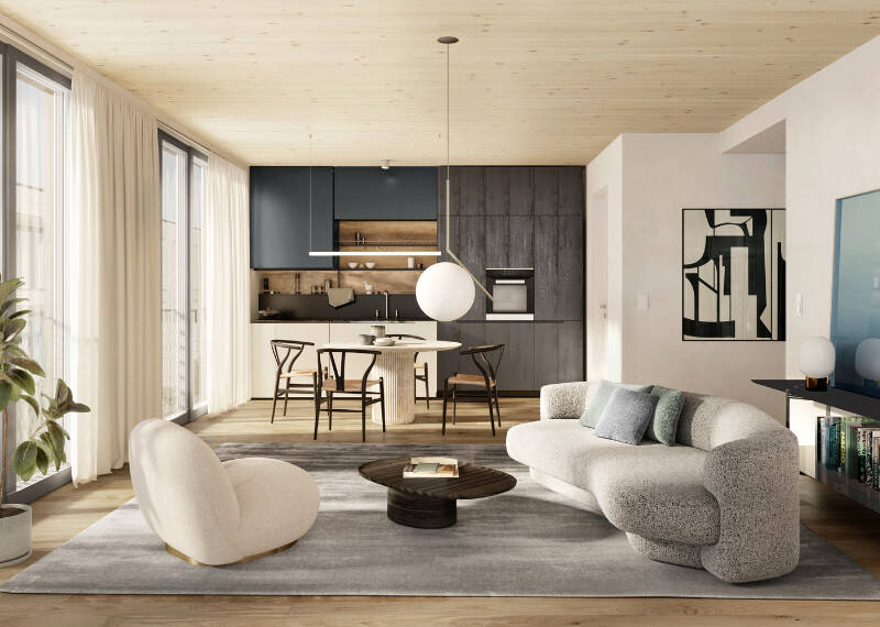 Etagenwohnung Heilbronn Kernstadt - 3 Zimmer, 102 m&sup2;, 826.500&euro; | Angebot:25746107