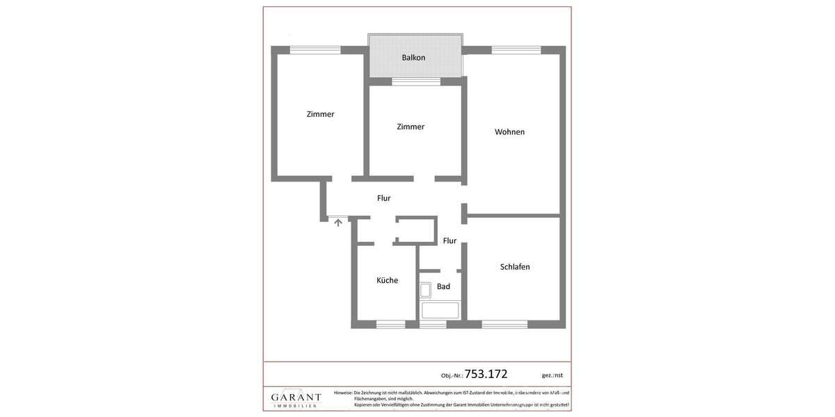 Etagenwohnung Bad Rappenau - 4 Zimmer, 97 m&sup2;, 255.000&euro; | Angebot:25927316
