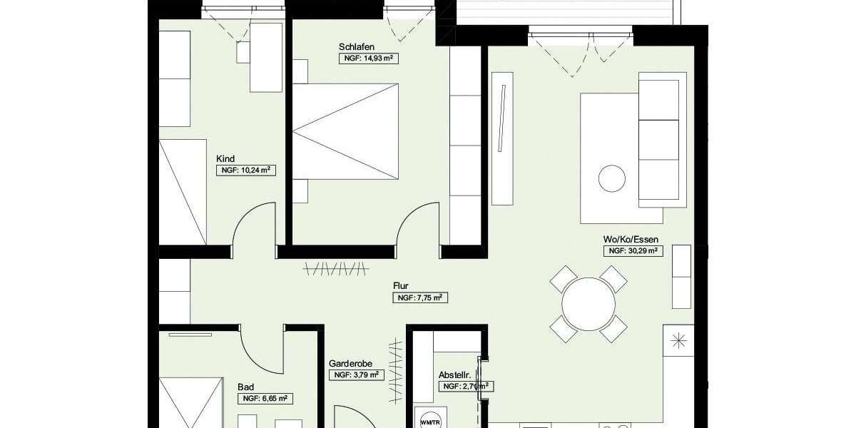 Etagenwohnung Bretten - 3 Zimmer, 78 m&sup2;, 420.000&euro; | Angebot:15592185