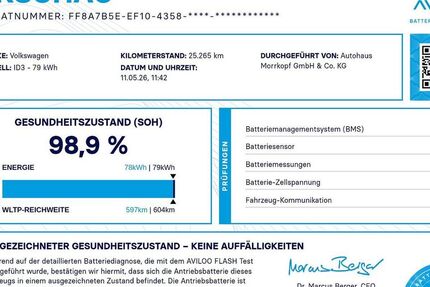 VW ID.3 25.263 km 41.400 &euro; Weingarten 76356