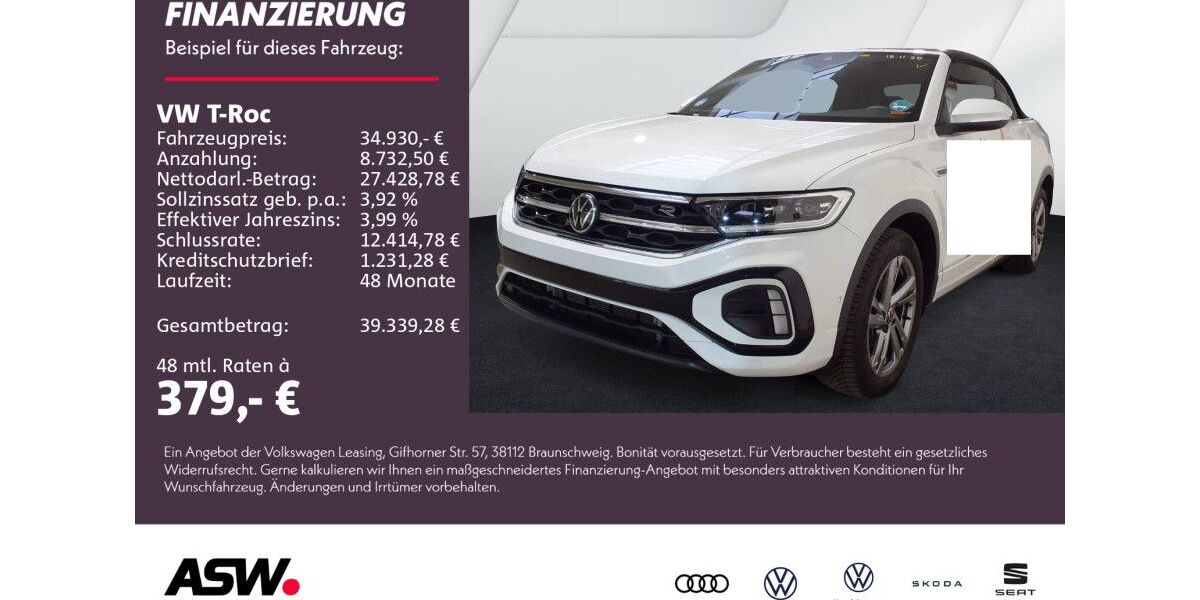 VW T-Roc 7.900 km 34.930 &euro; Weinsberg 74189