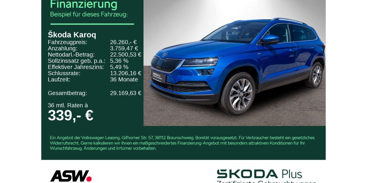 Skoda Karoq 49.600 km 25.460 &euro; Bad Rappenau 74906