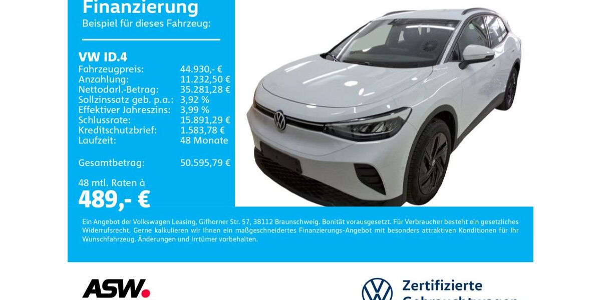 VW ID.4 13.200 km 44.930 &euro; Neckarsulm 74172