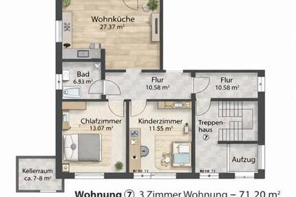 Wohnung Haßmersheim - 3 Zimmer, 71 m&sup2;, 970&euro; | Angebot:25851459