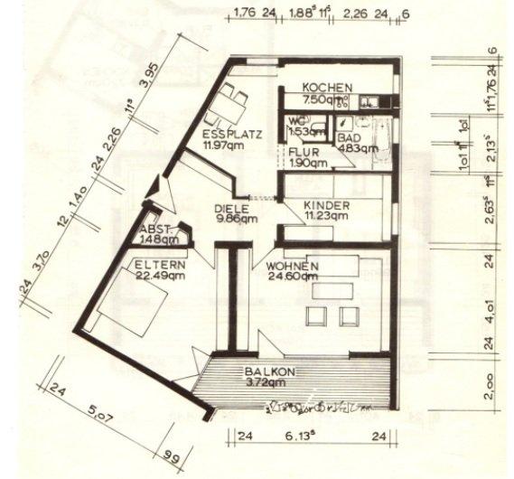 Etagenwohnung Bad Rappenau - 3.5 Zimmer, 104 m&sup2;, 295.000&euro; | Angebot:26754826