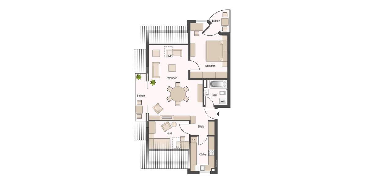 Etagenwohnung Bad Wimpfen - 3 Zimmer, 73 m&sup2;, 280.000&euro; | Angebot:25776147