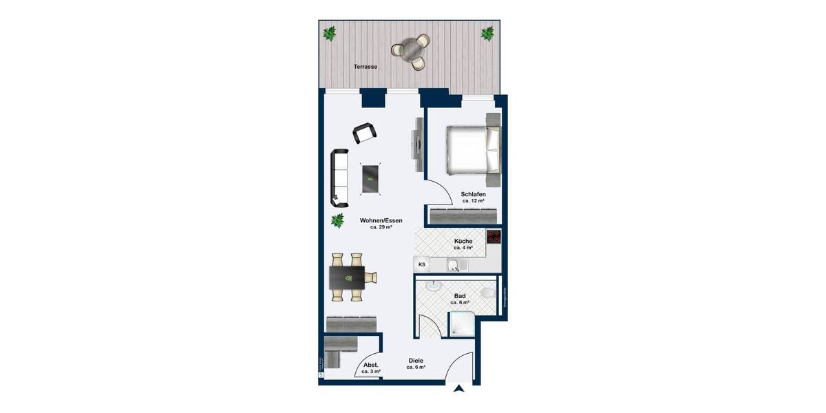 Etagenwohnung Heilbronn - 2 Zimmer, 72 m&sup2;, 326.000&euro; | Angebot:25678905