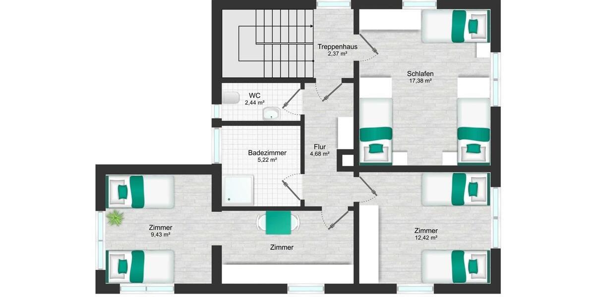 Etagenwohnung Offenau - 4 Zimmer, 89 m&sup2;, 1.490&euro; | Angebot:19149772