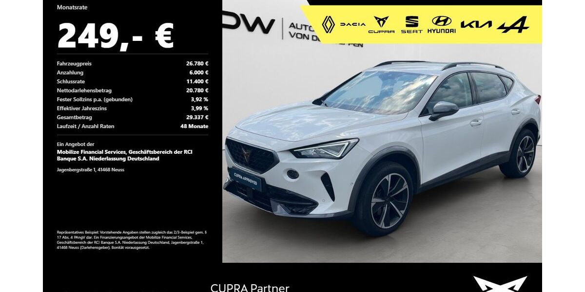Cupra Formentor 18.000 km 26.780 &euro; Mosbach 74821