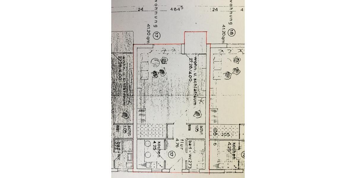 Etagenwohnung Heilbronn Kernstadt - 1 Zimmer, 40 m&sup2;, 600&euro; | Angebot:25061994