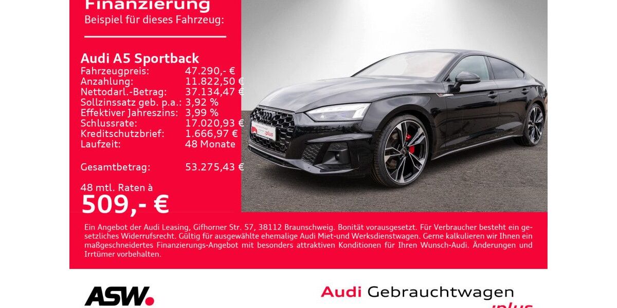 Audi A5 22.100 km 47.290 &euro; Heilbronn 74074