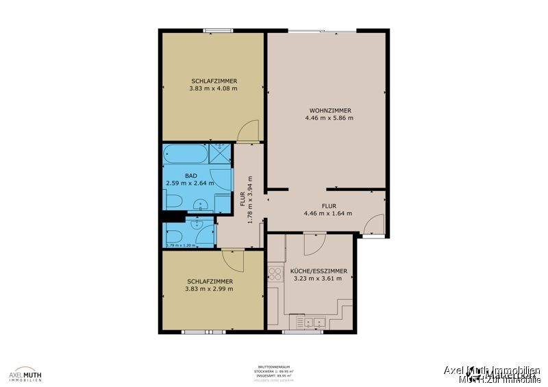 Etagenwohnung Eppingen - 3 Zimmer, 86 m&sup2;, 275.000&euro; | Angebot:25660544