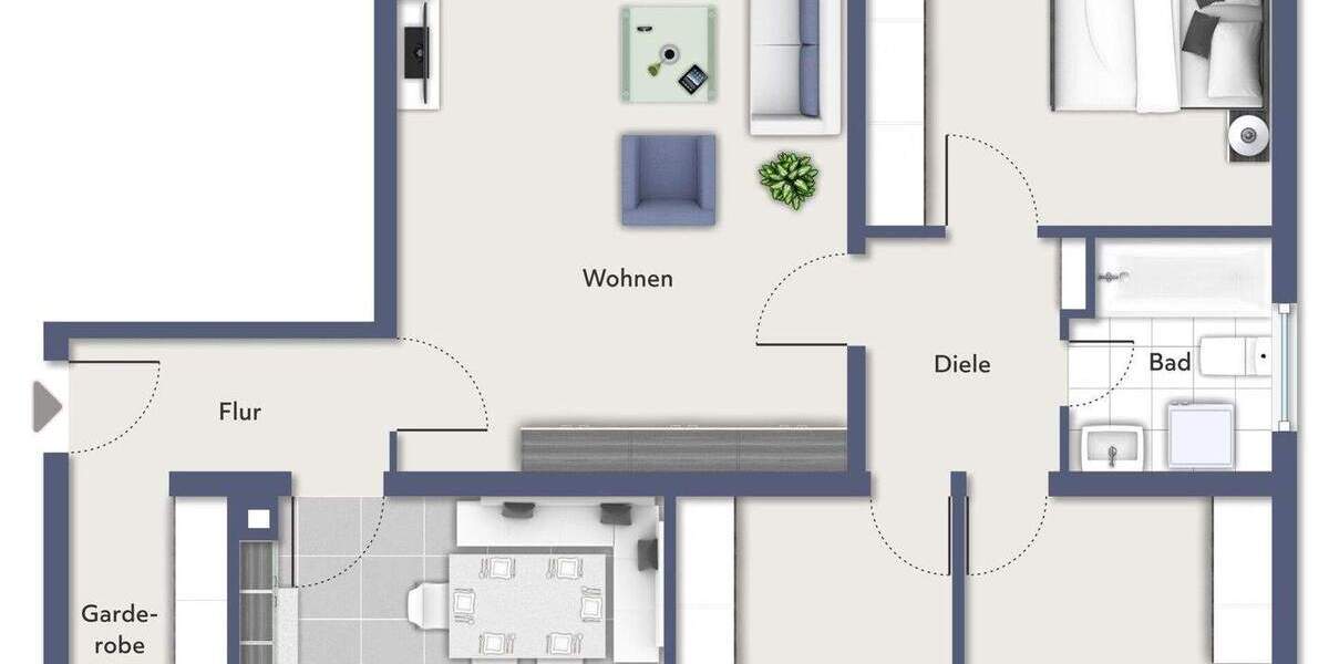 Etagenwohnung Walldorf - 4 Zimmer, 98 m&sup2;, 275.000&euro; | Angebot:25741558