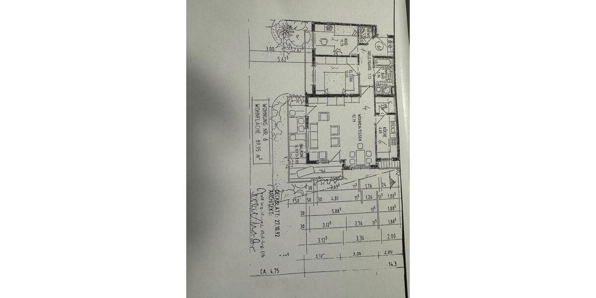 Etagenwohnung Kirchardt - 3 Zimmer, 90 m&sup2;, 980&euro; | Angebot:25350371