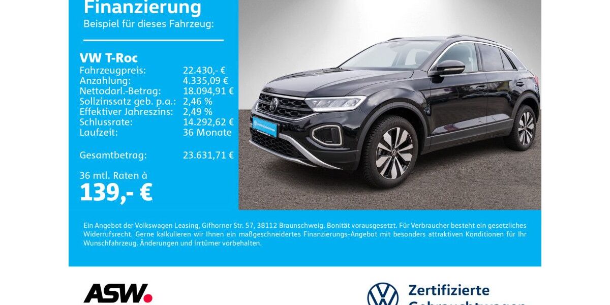 VW T-Roc 16.500 km 21.960 &euro; Bad Rappenau 74906
