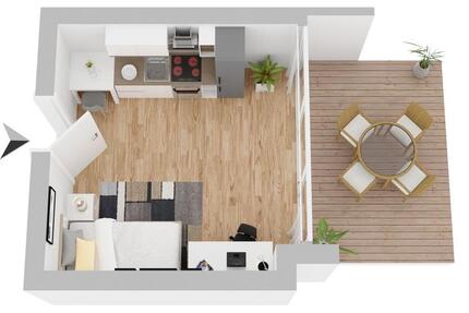 Wohnung Mosbach - 1 Zimmer, 17 m&sup2;, 400&euro; | Angebot:25234734