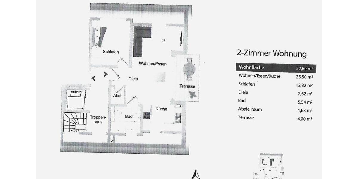 Dachgeschoßwohnung Heilbronn Frankenbach - 2.5 Zimmer, 52 m&sup2;, 1.050&euro; | Angebot:25350398