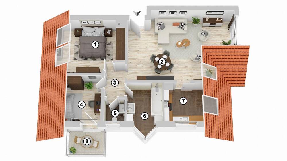 Etagenwohnung Bad Rappenau - 3 Zimmer, 63 m&sup2;, 189.000&euro; | Angebot:25998981