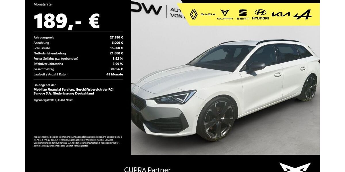 Cupra Leon 55.400 km 25.980 &euro; Mosbach 74821