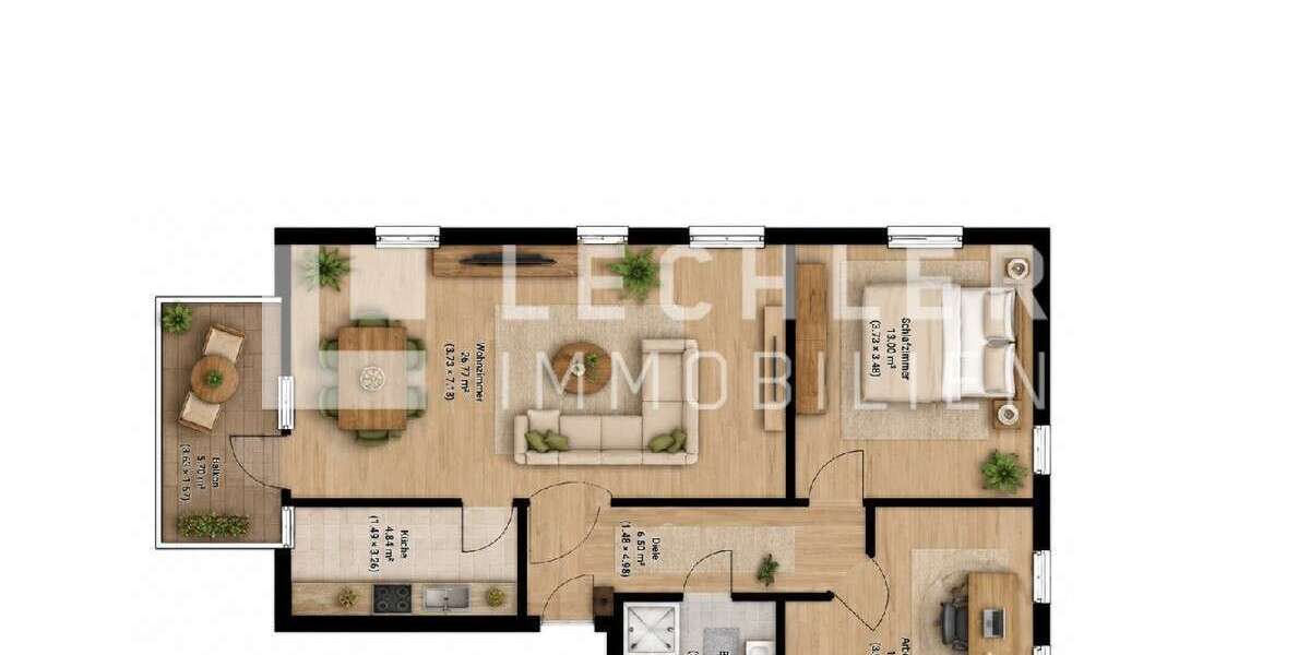 Etagenwohnung Heilbronn Frankenbach - 3 Zimmer, 73 m&sup2;, 198.000&euro; | Angebot:26965887
