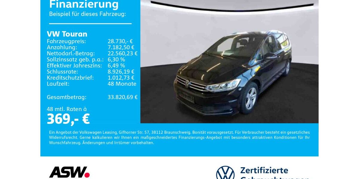 VW Touran 59.900 km 28.730 &euro; Bad Rappenau 74906