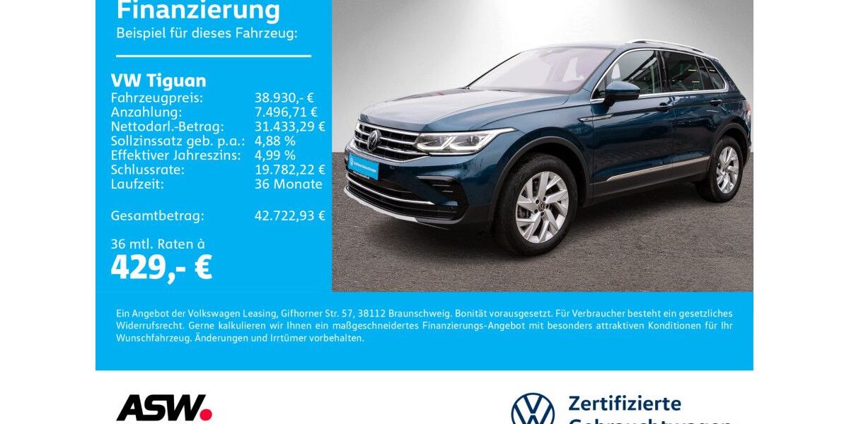 VW Tiguan 59.900 km 37.730 &euro; Neckarsulm 74172