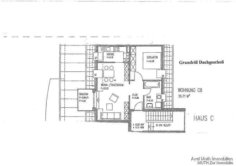 Etagenwohnung Eppingen - 2 Zimmer, 55 m&sup2;, 177.500&euro; | Angebot:25660547