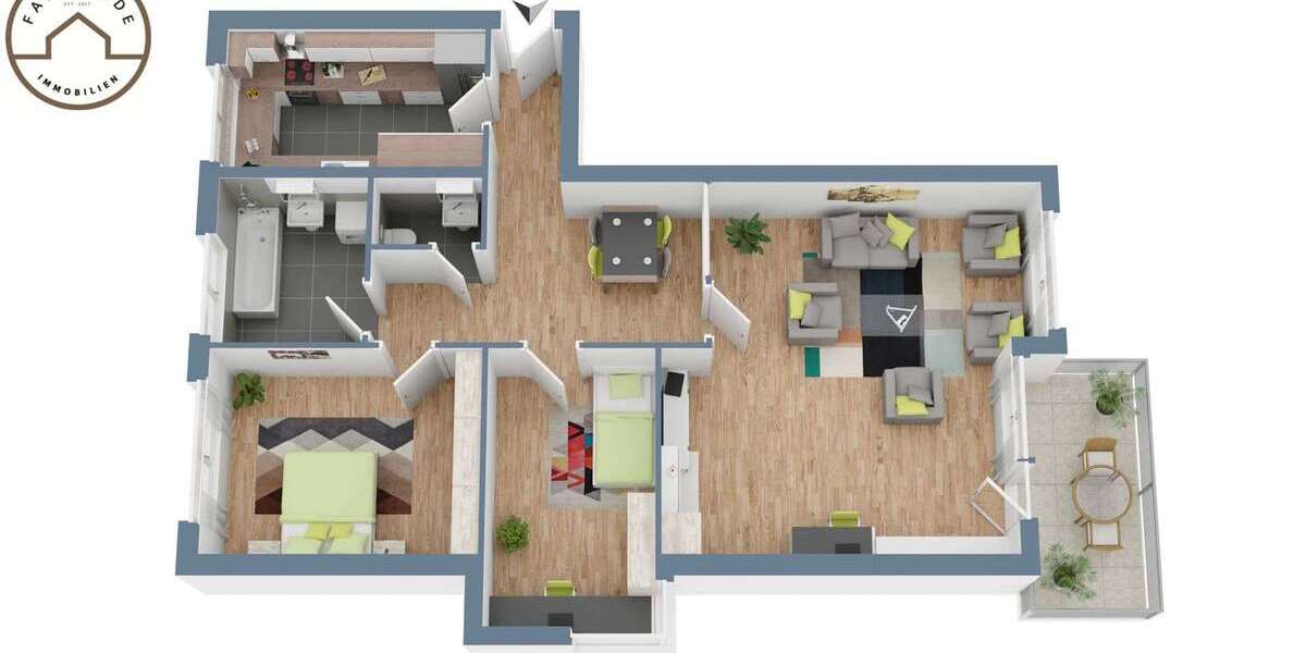 Etagenwohnung Heilbronn Böckingen - 3 Zimmer, 79 m&sup2;, 249.000&euro; | Angebot:23689390