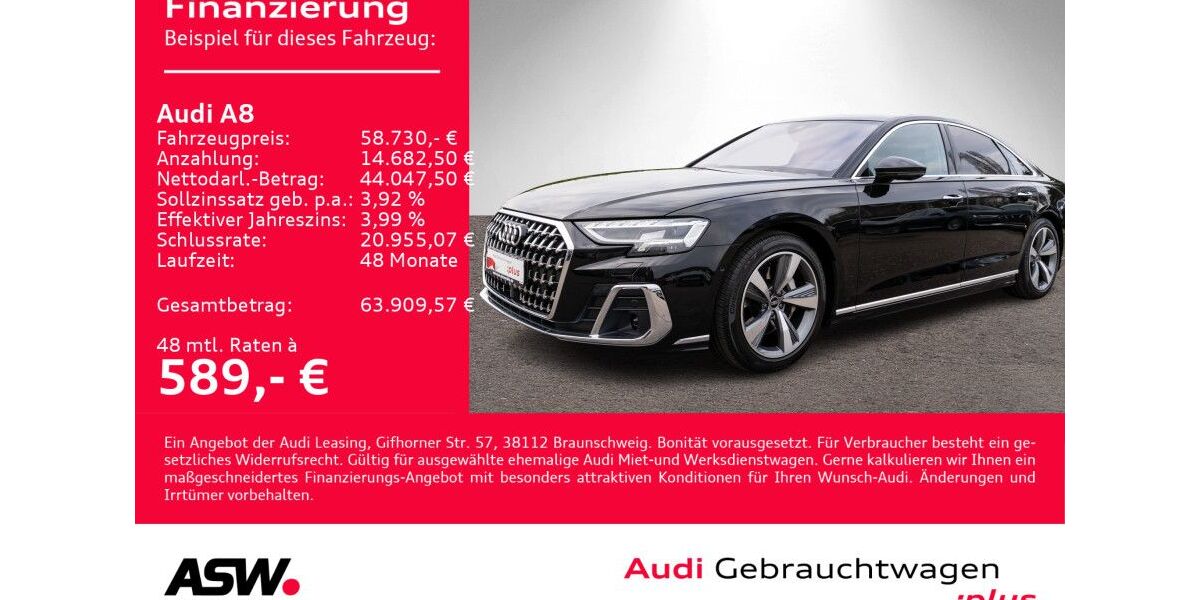Audi A8 77.990 km 58.730 &euro; Heilbronn 74074