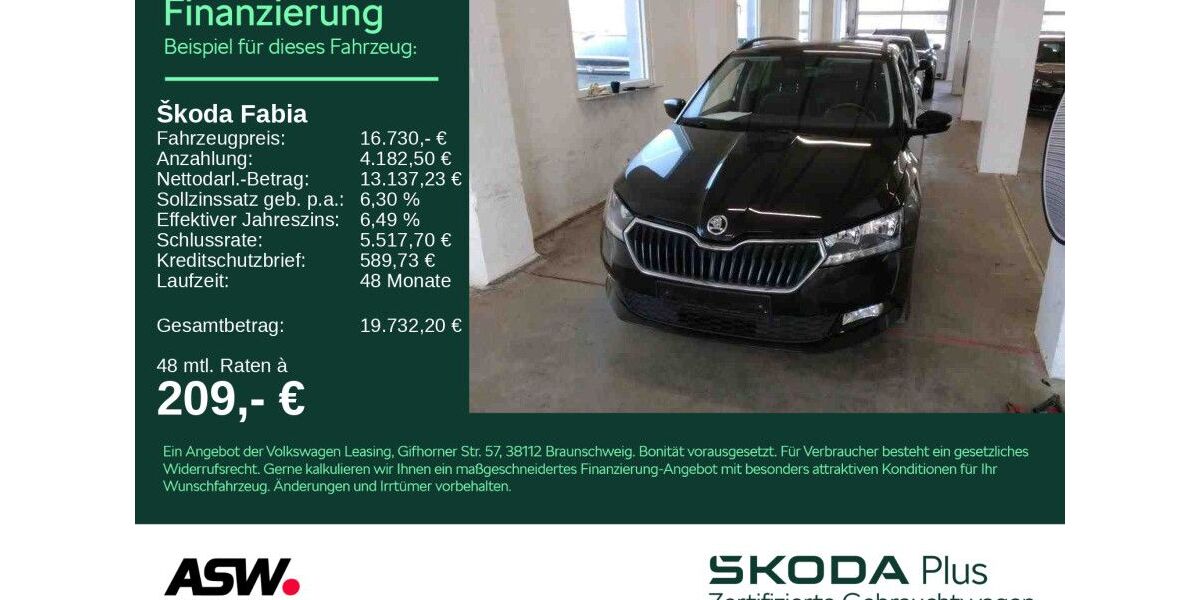 Skoda Fabia 42.200 km 16.730 &euro; Heilbronn 74076