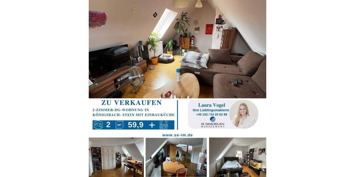 Etagenwohnung Königsbach-Stein Stein - 2 Zimmer, 59 m&sup2;, 139.000&euro; | Angebot:25708115
