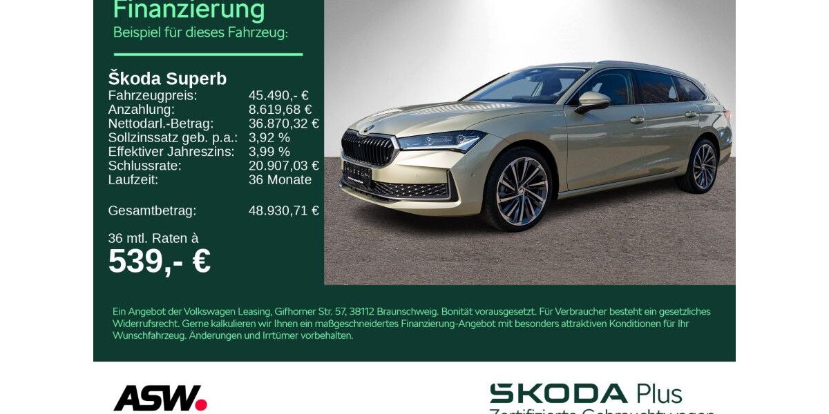 Skoda Superb 54.990 km 40.890 &euro; Heilbronn 74076