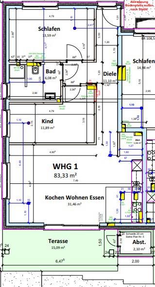 Erdgeschoßwohnung Gemmingen - 3 Zimmer, 83 m&sup2;, 1.025&euro; | Angebot:25322530