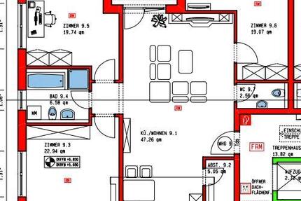 Wohnung Hüffenhardt - 4 Zimmer, 120 m&sup2;, 1.510&euro; | Angebot:25930084