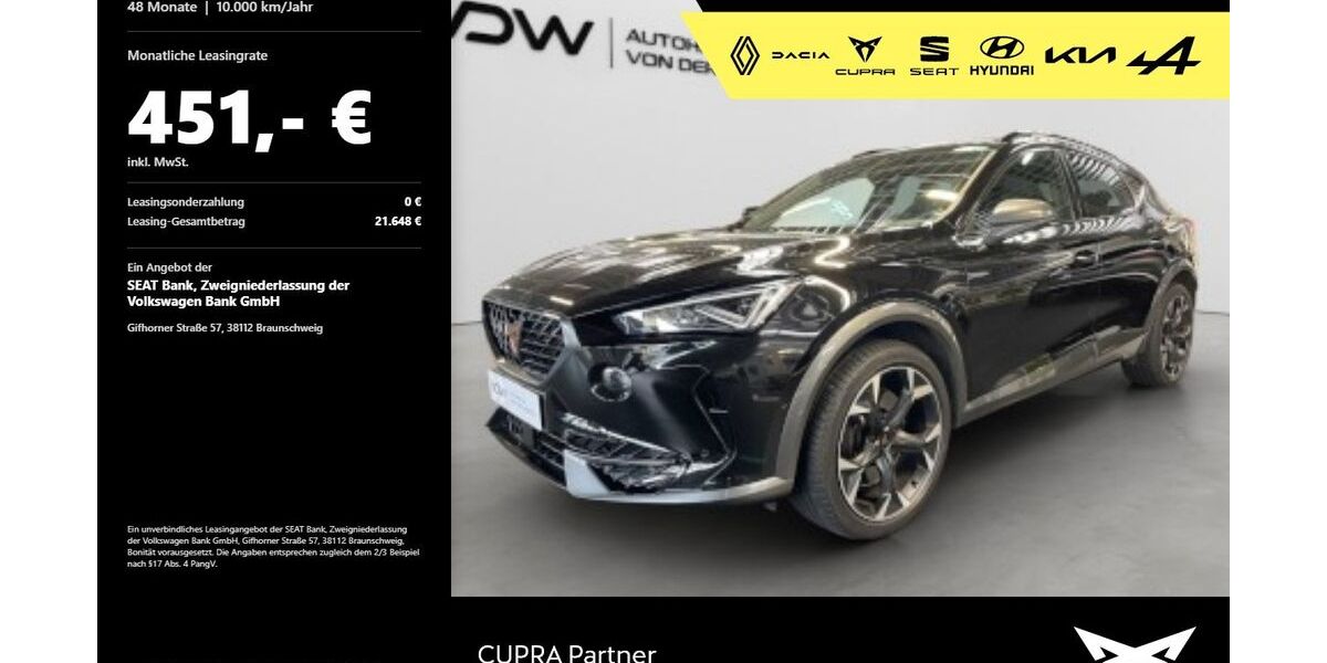 Cupra Formentor 36.100 km 34.380 &euro; Mosbach 74821