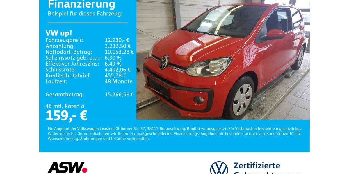 VW up! 13.600 km 12.930 &euro; Bad Rappenau 74906